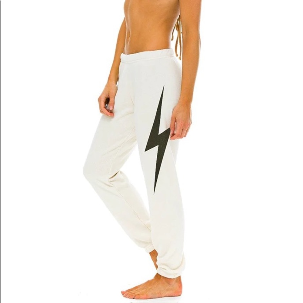 Women’s aviator nation lightning bolt sweatpants